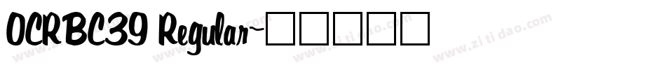 OCRBC39 Regular字体转换